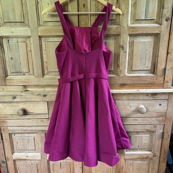 Ieena for Macduggal 6 Dress Purple Cocktail Dress Fit and Flare Sleeveless - Picture 10 of 14